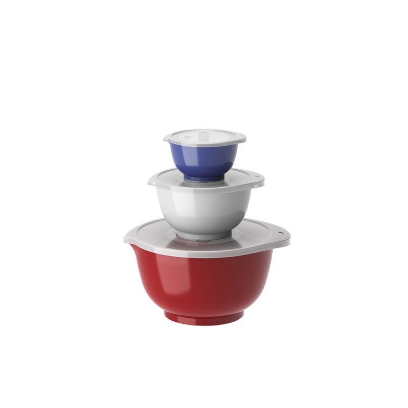 Rosti - Margrethe Mixing Bowl French Set – 6 Pieces – 0.25 0.75 3 Litres – Red, White, Blue