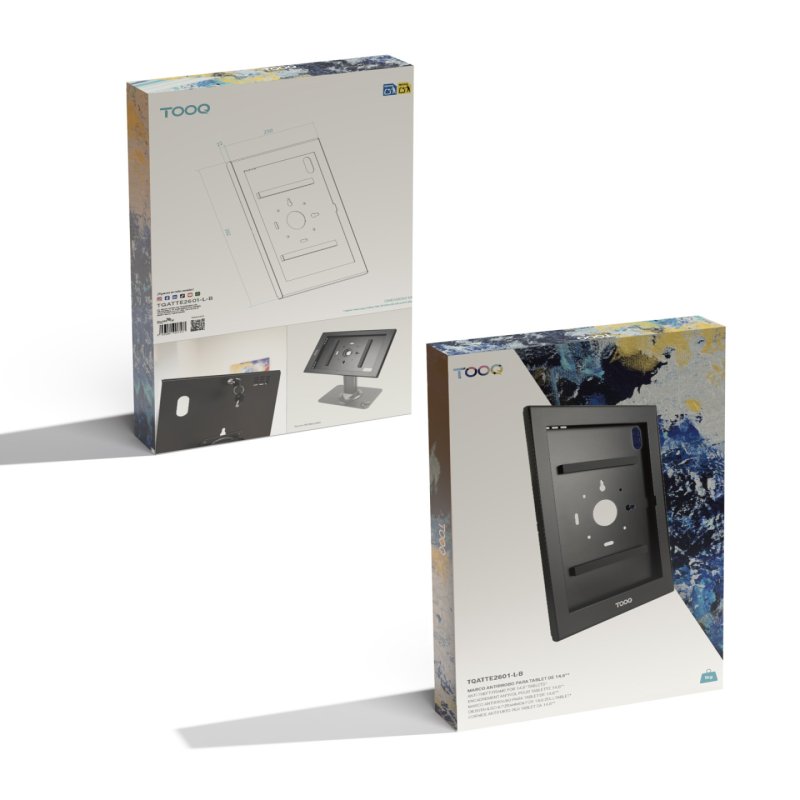 TooQ Encadrement Antivol avec Serrure de Sécurité pour Tablettes 14.6”