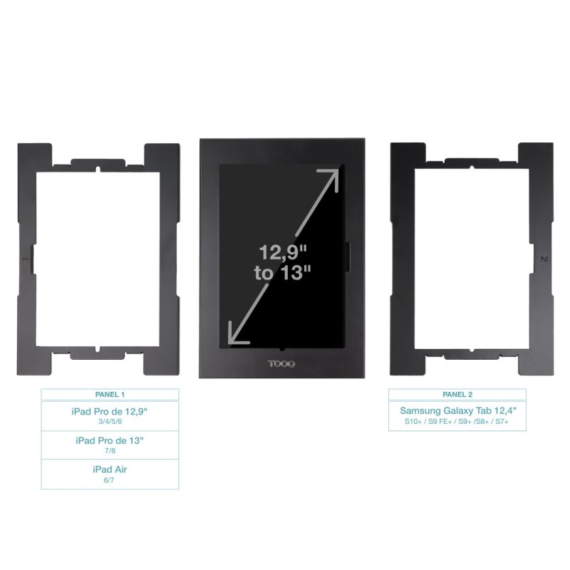 TooQ Anti-Theft Frame with Security Lock for 12.4” to 13” Tablets