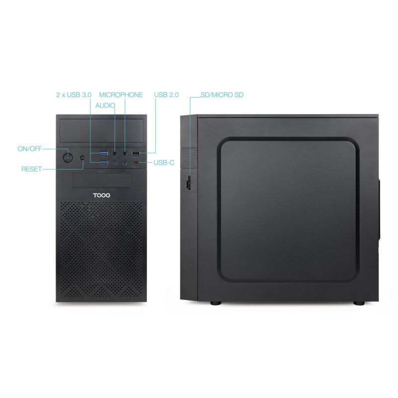 CAJA MINITORRE MATX "ISOBOX ULTRA" 500W USB-C