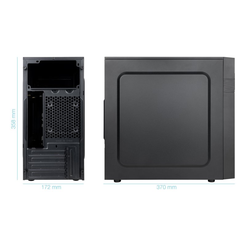TooQ Micro ATX / Mini-ITX Mini Tower, Black