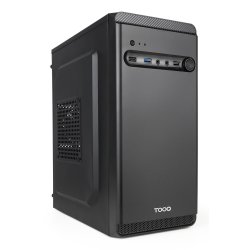 TooQ Minitorre Micro-ATX, Black