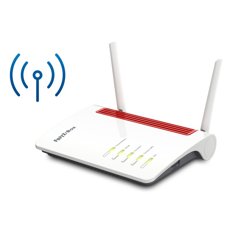 FRITZ!Box 6850 4G WiFi 5 (WLAN AC) Router, Dualband, max. 1.300 Mbit/s, 4G/LTE bis 300 Mbit/s