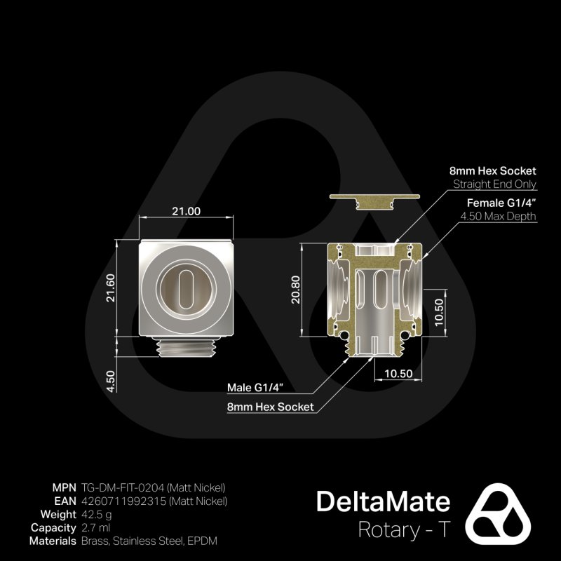 Thermal Grizzly DeltaMate Rotary - T Matt Nickel