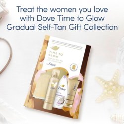 Dove Time to Glow Gradual Self Tan Collection Set with Tan Applicator for Her