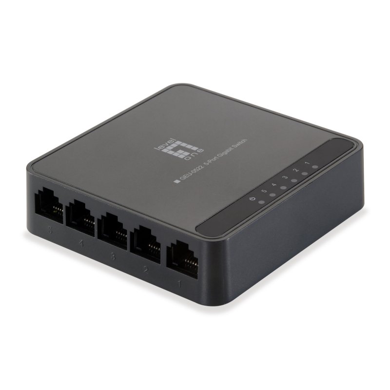 LevelOne GEU-0522 commutateur réseau Gigabit Ethernet (10/100/1000) Noir