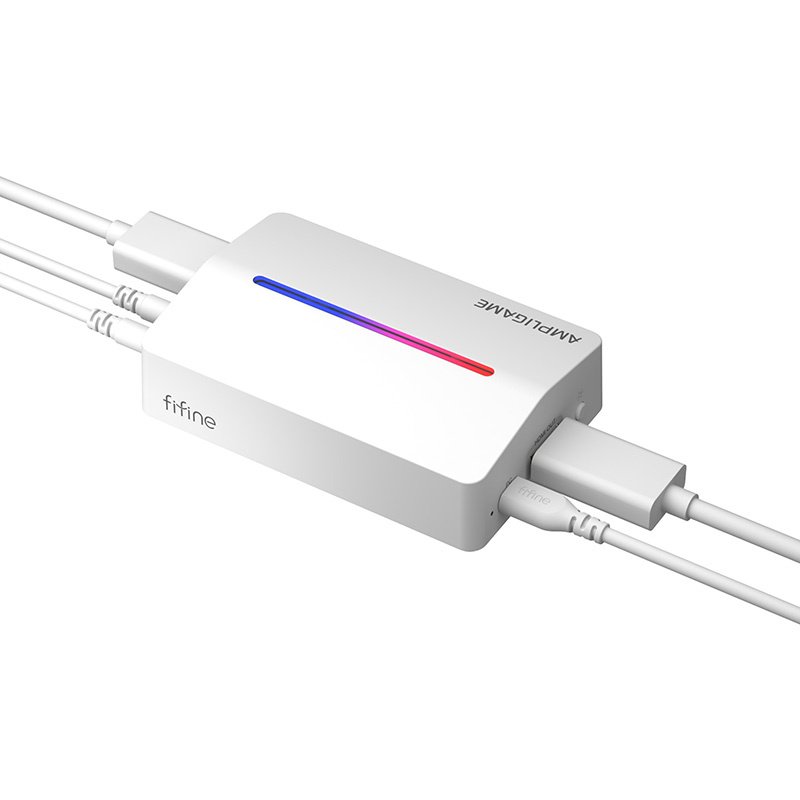 Fifine V3W, HDMI to USB-A capture card (white)