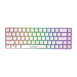Fifine GK1W mechancial keyboard, 65% RGB (white)