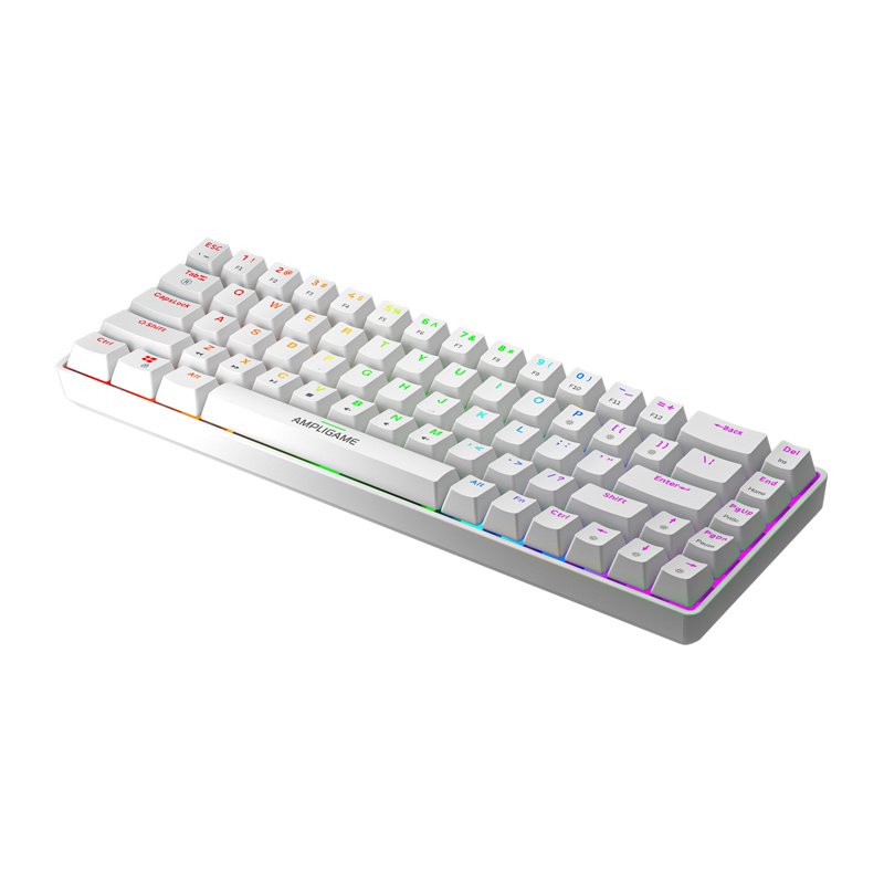Fifine GK1W mechancial keyboard, 65% RGB (white)