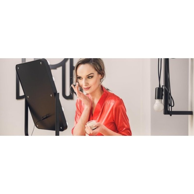 Humanas HS-HM01 Makeup Mirror with LED Lighting - Black