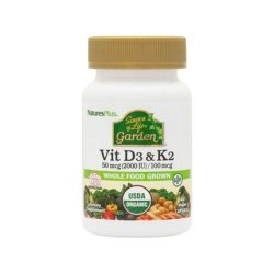 Natures Plus Vitamin D3 And K2 Supplement 60 Capsules
