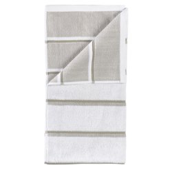 Zone Denmark - Sauna Towel 100x50 cm - White, Soft Grey, Eucalyptus
