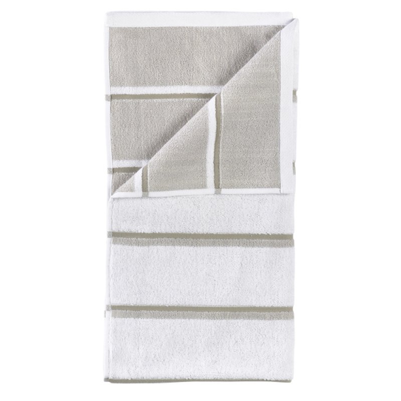 Zone Denmark - Sauna Bath Towel 140x70 cm - White, Soft Grey, Eucalyptus
