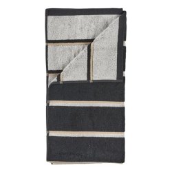 Zone Denmark 37622 serviette de bain 70 x 100 cm Coton Noir, Gris 1 pièce(s)