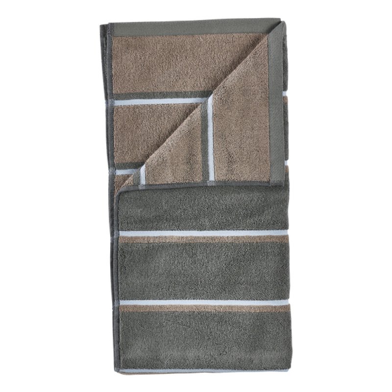 Zone Denmark - Sauna Bath Towel 140x70 cm - Olive Green, Taupe, Blue Fog
