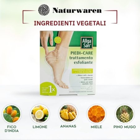 Allga San Piedi Care Moisturizing Exfoliating Foot Mask with 2 Socks