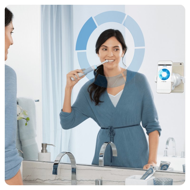 Oral-B Genius 8000 Adult Rotating-oscillating toothbrush White, Silver