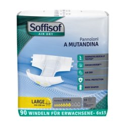 Soffisof Air Dry Extra Size Adult Diapers 90 Count
