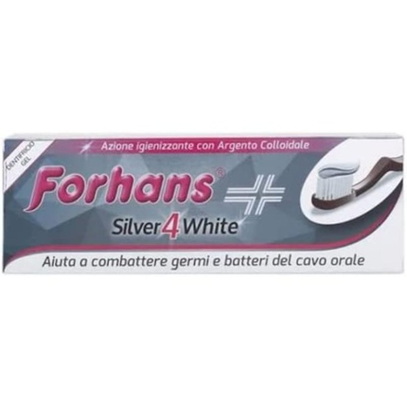 Forhans Silver4White Dentifricio Gel Con Argento Colloidale 75ml