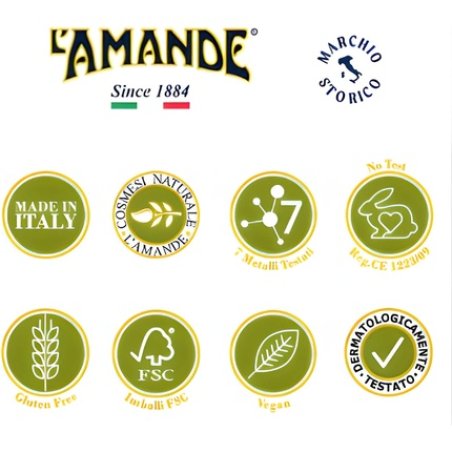 L'AMANDE Shower Shampoo for Men Women and Children 250ml Delicate Liquid Soap Gentle on the Skin of the Body Body Wash