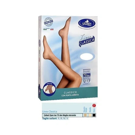 Desa Pharma Sauber Open Toe Tights Micromesh 70 Denier Neutral Beige Size 2 Classic Line