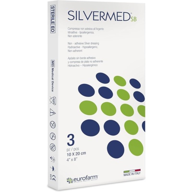 Silvermed SB CM 10x20 Sterile Dressings with Micronized Silver