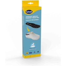 Scholl Clog Evo White Pro Antistatic Insoles with Memory Cushion