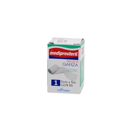Corman Medipresteril Gauze Bandage For Dressing Fixation 5cm X 500cm 128 Threads 1 Piece