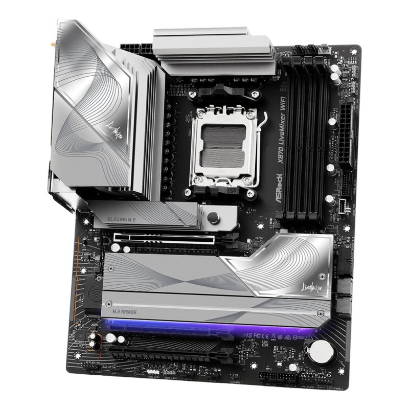 Asrock X870 LiveMixer WiFi AMD X870 Emplacement AM5 ATX