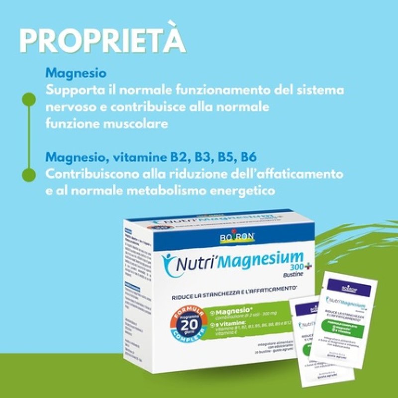 Nutri'magnesium Food Supplement with Magnesium and Vitamin B 300 Sachets