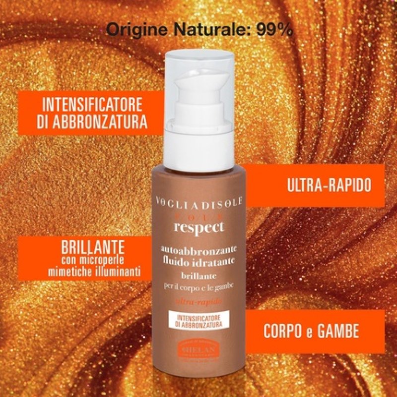 Helan Vogliadisole Respect Self Tanning Body Legs Intensifier Perfumed Fluid