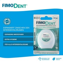 Fimodent Dental Floss 30m Microfiber Stretches Between Teeth