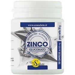 EcoSalute Zinc Gluconate Dietary Supplement 100 Tablets