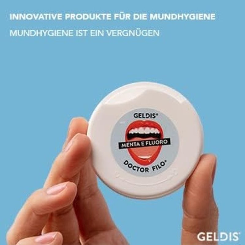GELDIS Expandable Dental Floss - Doctor Filo is an Expandable Flavored Floss Dental Floss, 100% Vegan, Versatile for