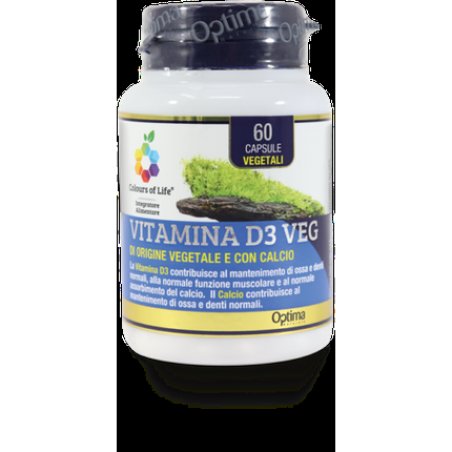 Vitamin D3 of Vegetable Origin with Calcium Colors of Life Optima Na