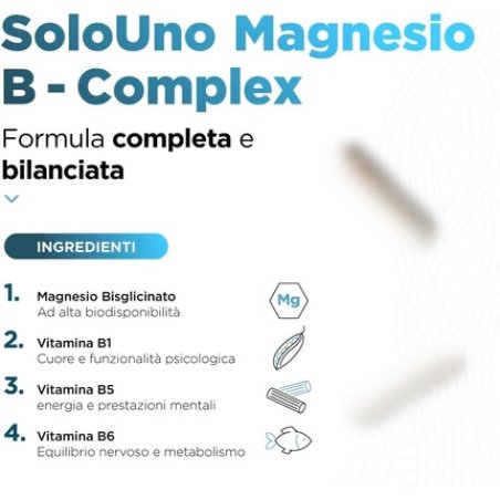 Solouno Magnesium B-Complex Supplement with Magnesium Bisglycinate and Vitamins