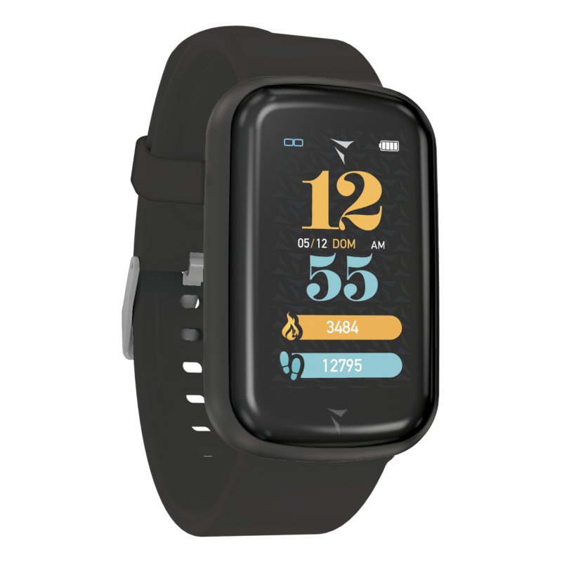 Techmade Steps 3.68 cm (1.45") 44 mm Digital Touchscreen Black