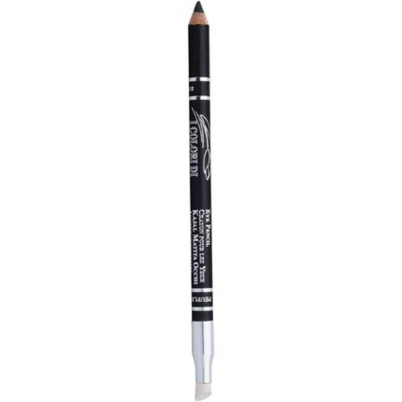 Helan I Colori Bio Black Eyeliner Pencil with Smudger for Intense Make Up Kajal Eyeliner with Vitamin E Long Lasting