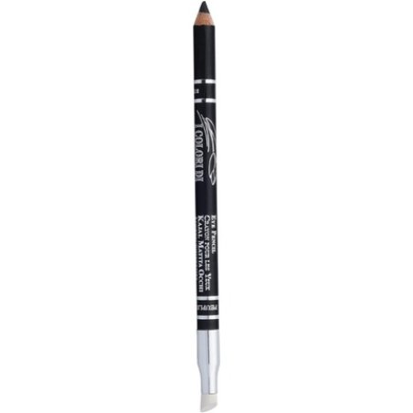 Helan I Colori Bio Black Eyeliner Pencil with Smudger for Intense Make Up Kajal Eyeliner with Vitamin E Long Lasting