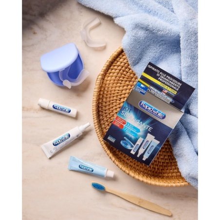 Rapid White Teeth Whitening Set with Accelerator 6ml, Bleaching Gel 13ml, Express White Toothpaste 14ml, Soft Mask with