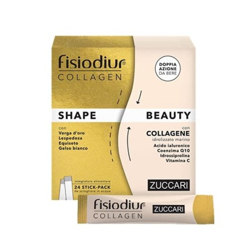 ZUCCARI FISIODIUR Collagen Shape & Beauty 24 Stick-Pack 5g - Double Action Drink