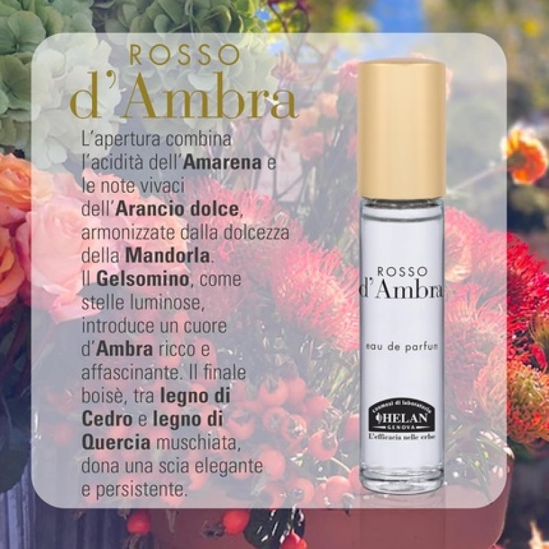 Helan Rosso D'Ambra Women's Fragrance with Sweet Almonds Eau De Parfum
