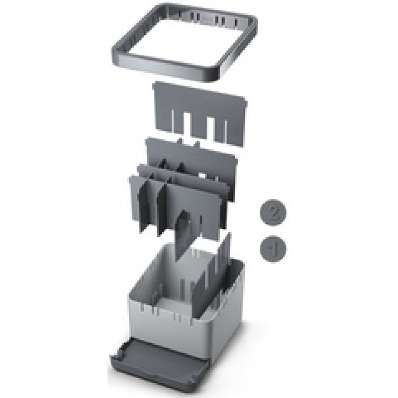 metaltex Rangement pour ustensiles de cuisine Utiltex, gris