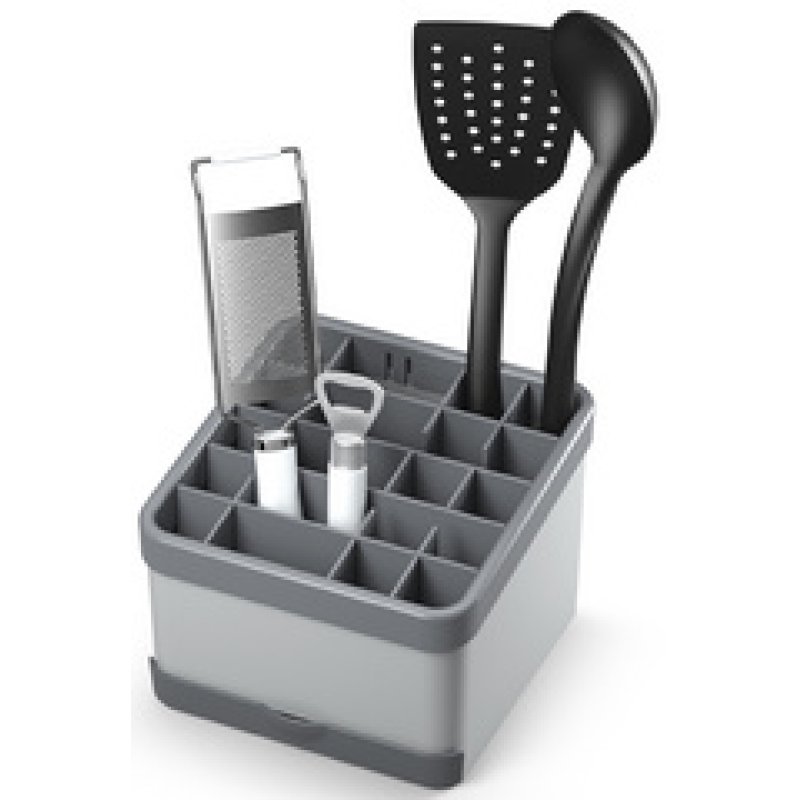 metaltex Rangement pour ustensiles de cuisine Utiltex, gris