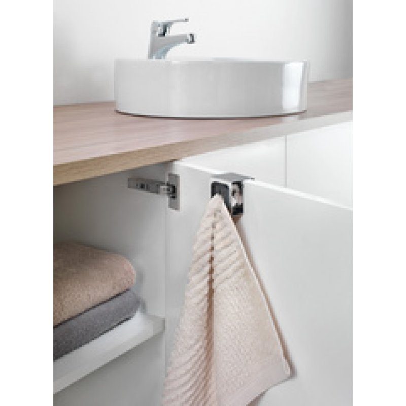 metaltex Porte-serviette, pour accrocher, carré, argent/gris