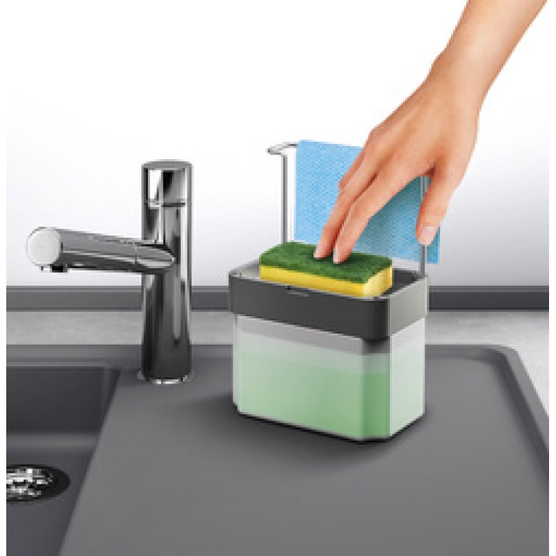 metaltex Distributeur de savon Spongetex, 0,75 L, plastique