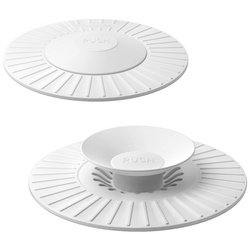 metaltex Bouchon d'évier universel, silicone, blanc