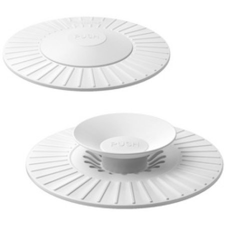 metaltex Bouchon d'évier universel, silicone, blanc