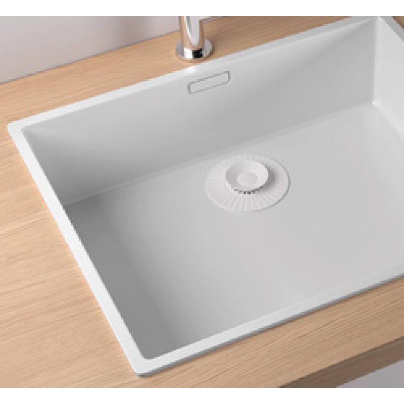 metaltex Bouchon d'évier universel, silicone, blanc