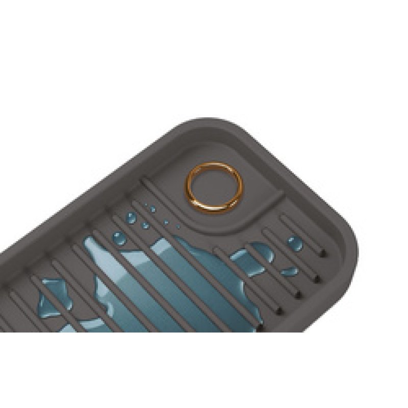 metaltex Rangement silicone pour évier Tidy-Mat XL, gris
